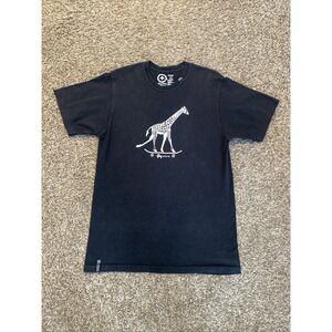 LRG Graphic T-Shirt Mens Large Black Giraffe Skateboard Standard Fit Tee